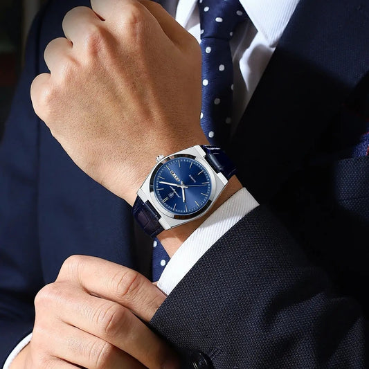POEDAGAR 930 Luxury Watches for Casual Leather Man Wristwatch Quartz Clock Waterproof Luminous Calendar Week Men's Watches Reloj